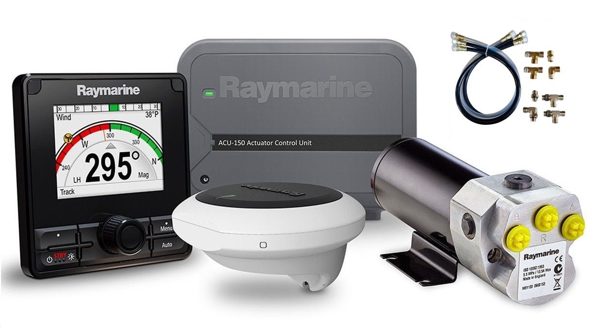 1014750-raymarine-ev150-power-pilot-with-t1-pump-0.jpg Raymarine EV150 Power Pilot with T1 Pump with Hose kit - Image 1