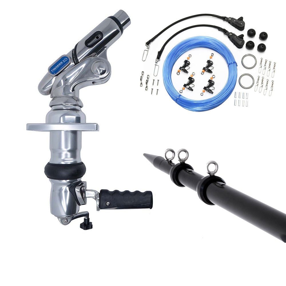 107536-tigress-xd-crank-top-mount-system-0.jpg Tigress XD Crank Top Mount System - 18' - Black Outriggers Pro Series Double Rigging Kit - Image 1