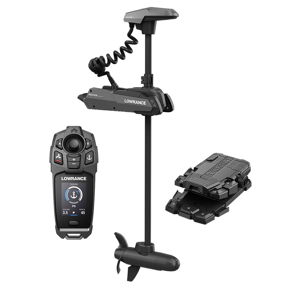 115696-lowrance-recon-fw-72-trolling-motor-0.jpg Lowrance ReconTM FW 72" Trolling Motor - Includes Freesteer Joystick Remote, Wireless Foot Pedal & HDI Nosecone - Image 1