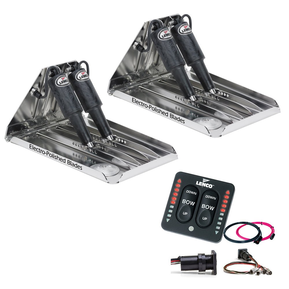 lenco-19-x-14-1.jpg Lenco 19" x 14" Extreme Duty Performance Trim Tab Kit w/LED Indicator Switch Kit 12V - Image 1