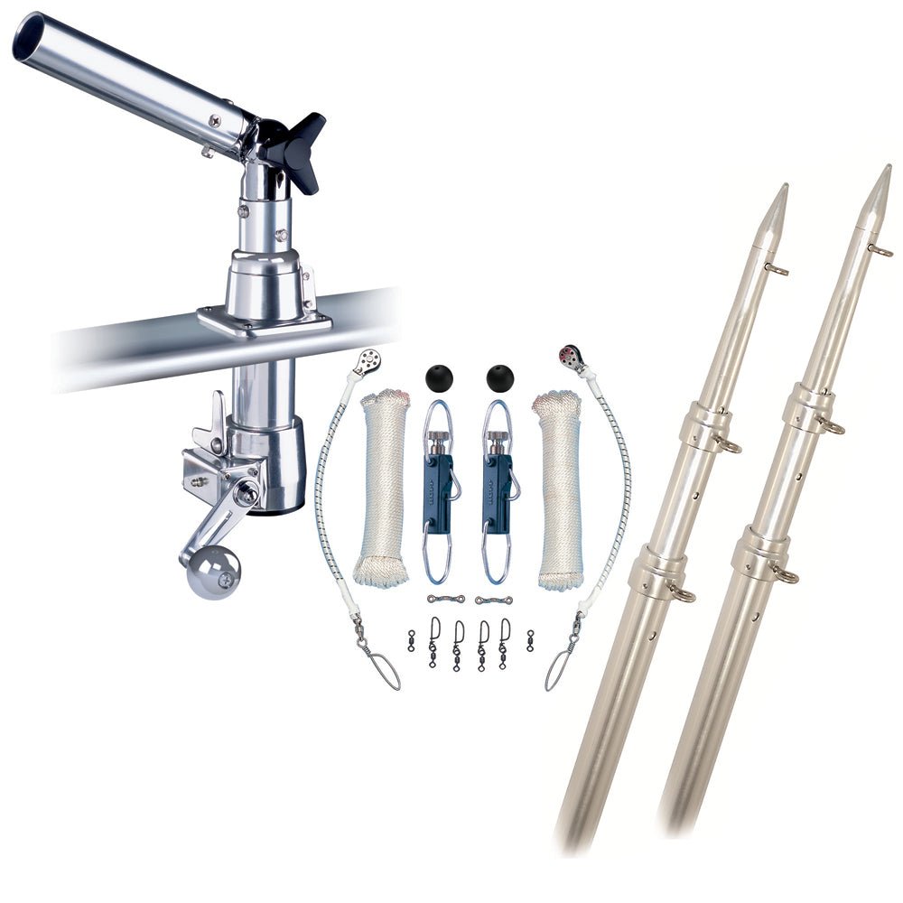 rupp-z-30-top-1_cfa11156-b051-4ad4-bd71-37243c47545d.jpg Rupp Z-30 Top Gun Outrigger Kit w/15' Telescoping Poles & Complete Single Line Rigging Kit w/Klickers Release Clips - Image 1