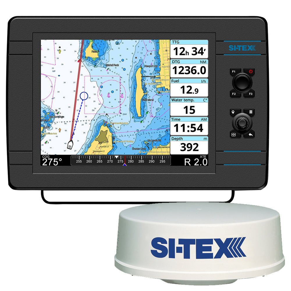 si-tex-navpro-1200f-1_0f891f61-0a74-4a50-b404-99e090c1fe92.jpg SI-TEX NavPro 1200F w/MDS-12 WiFi 24" Hi-Res Digital Radome Radar w/15M Cable - Image 1