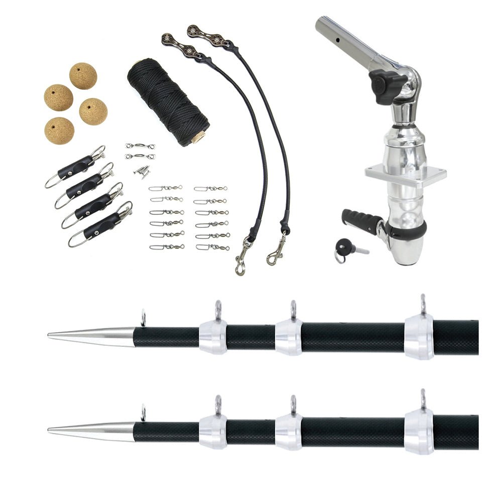tigress-xd-top-mount-1_278f6408-15c4-4c2f-af44-d2d4c5e77ceb.jpg Tigress XD Top Mount System - 18' Carbon Fiber Black/Silver Ultimate Rigging Kit - Image 1