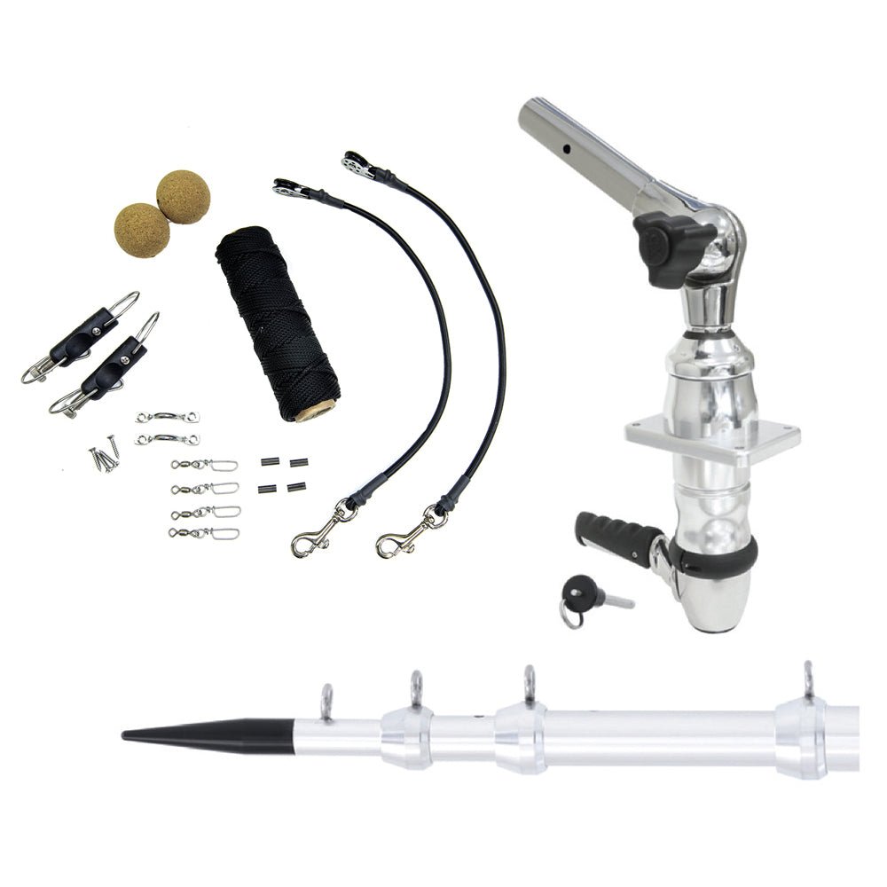 tigress-xd-top-mount-1_5ca669c4-3ab9-4b0b-8815-f3fbeaa474c1.jpg Tigress XD Top Mount System - 15' - Silver Outriggers Elite Rigging Kit - Image 1